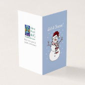 "Let it Snow" Snowman wenskaart *set van 25 Kaart (Buitenkant)