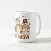 Let It Snow Trio Sneeuwman Koffiemok (Voorkant rechts)