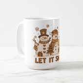 Let It Snow Trio Sneeuwman Koffiemok (Voorkant links)