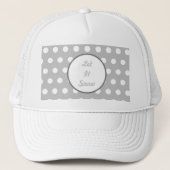 Let It Snow Trucker Hat (grijs en wit) Trucker Pet (Voorkant)