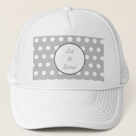 Let It Snow Trucker Hat (grijs en wit) Trucker Pet