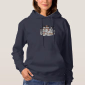 Let It Snow Typography Snowman Winter Hoodie (Voorkant)