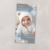 Let It Snow - Verticale foto met sneeuwvlokken Feestdagenkaart