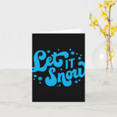 Let It Snow Winter Design Toddler T Shirt  Kaart (Gele Bloem)