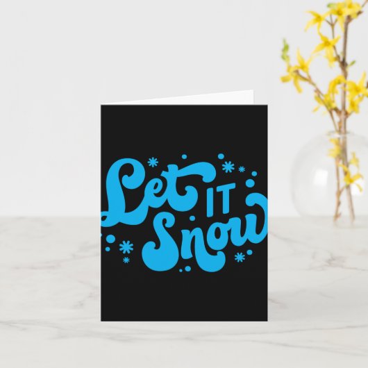 Let It Snow Winter Design Toddler T Shirt  Kaart (Gele Bloem)
