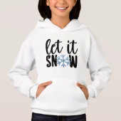 Let It Snow Winter Gnome Kinder trui Hoodie (Voorkant)