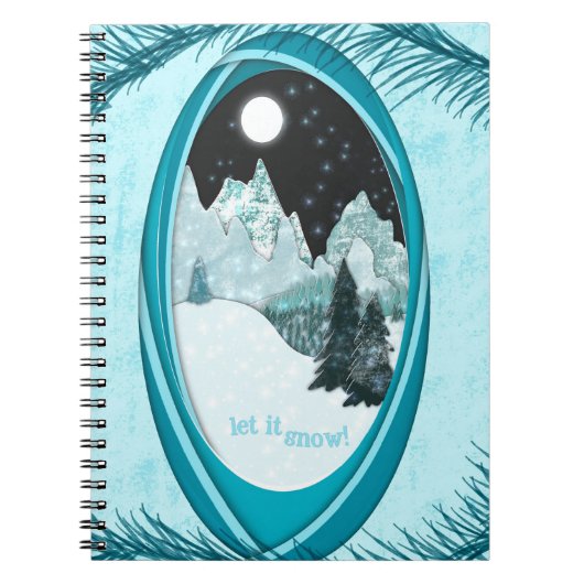 Let It Snow Winter Poker Cards Snowy Mountains Notitieboek (Voorkant)