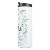 Let it snow Xmas Christmas tree  Thermosbeker (Geroteerd rechts)