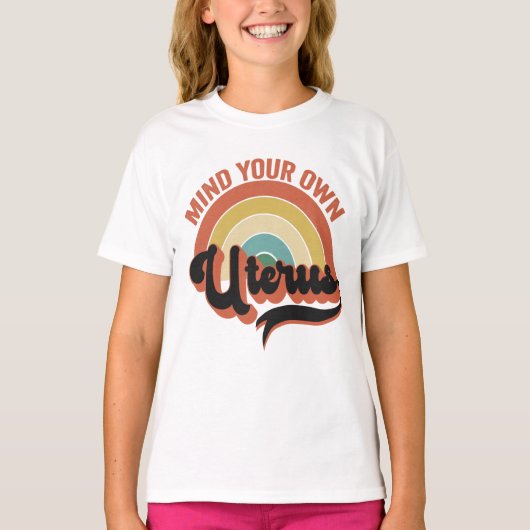 Let Je Eigen Baarmoeder Avortus Vintage Retro Cade T-shirt (Voorkant)