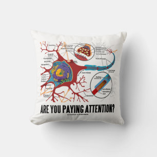 Let je goed op? Neuron Synapse Humor Kussen