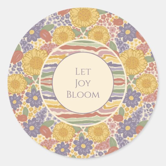 Let Joy Bloom – Floral Inspirational Sticker Sheet (Voorkant)