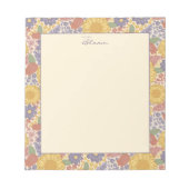 Let Joy Bloom –Floral Notepad with Joyful Message Notitieblok (Voorkant)