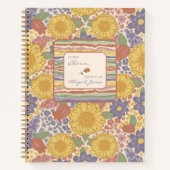 Let Joy Bloom – Personalized Floral Journal Notitieboek (Voorkant)