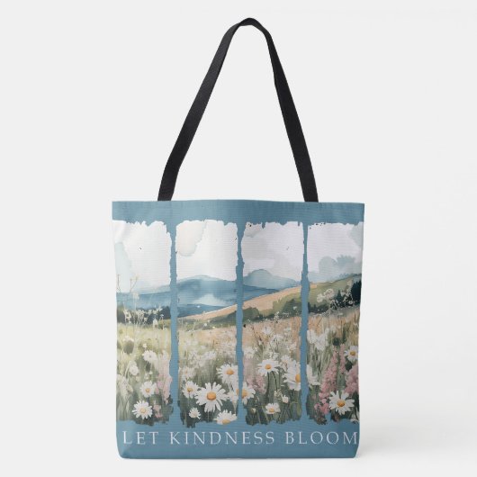 Let Kindness Bloom. Tote Bag (Voorkant)