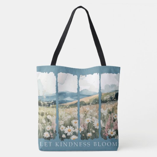 Let Kindness Bloom. Tote Bag (Achterkant)