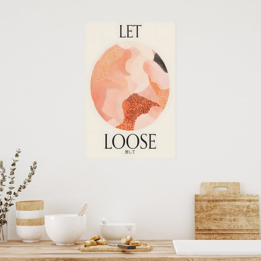 Let Loose Art Print Abstract Peach Gradients (Keuken)