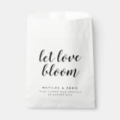 Let Love Bloom | Minimale weduwenbloemen Bedankzakje (Voorkant)