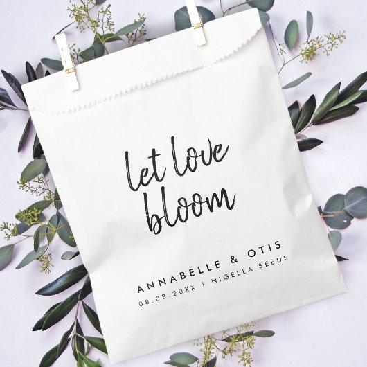 Let Love Bloom | Modern Weddenschap Bedankzakje
