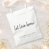 Let Love Brew | Minimalistisch huwelijk van Tea Lo Bedankzakje (Geknipt)