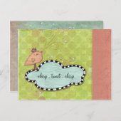 Let Love Chirp Easter Invitation Uitnodiging Briefkaart (Voorkant / Achterkant)