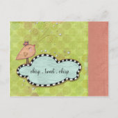 Let Love Chirp Easter Invitation Uitnodiging Briefkaart (Voorkant)