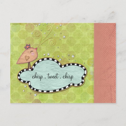 Let Love Chirp Easter Invitation Uitnodiging Briefkaart (Voorkant)