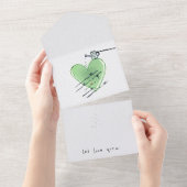 let love grow all in one uitnodiging (Afscheurbaar)