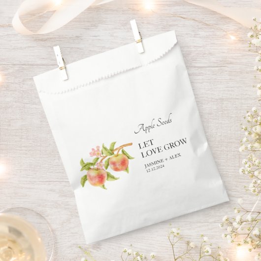 Let Love Grow | Apple Seed Wedding Favor Bag Bedankzakje (Geknipt)