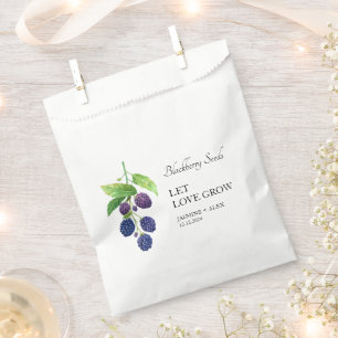 Let Love Grow   BlackBerry Seed Bruiloft Favor Bag Bedankzakje