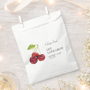 Let Love Grow   Cherry Seed Wedding Favor Bag Bedankzakje