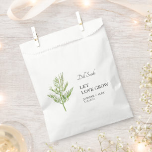 Let Love Grow Dill Seed Bruiloft Favor Bag Bedankzakje