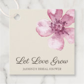 Let Love Grow Elegant Cherry Blossom Vrijgezellenf Bedankjes Labels (Voorkant)