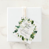 Let Love Grow Elegant White Floral Wedding Bedankjes Labels (In situ)