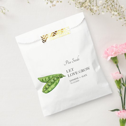 Let Love Grow | Erwtenzaad Bruiloft Favor Bag Bedankzakje (Gezegeld)
