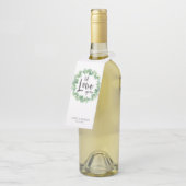 Let Love Grow Eucalyptus Wreath Wedding Sage green Flessenhanger (Schuin)