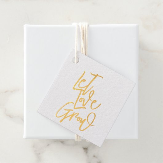 Let Love Grow Foil Gift Tag (Met doos)