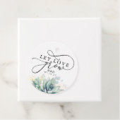 Let Love Grow Gold Greenery Elegant Wedding Bedankjes Labels (In situ)