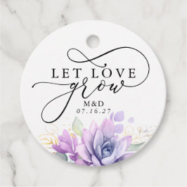 Let Love Grow Gold Greenery Elegant Wedding Favor Bedankjes Labels