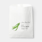Let Love Grow | Green Bean Seed Wedding Favor Bag Bedankzakje (Voorkant)