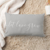 Let Love Grow Grey & White Kussen (Deken)