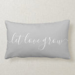 Let Love Grow Grey & White Kussen<br><div class="desc">Laat Love Grow Cushion - Voeg elegantie en comfort toe aan je bed,  bank of bank met een mooi nieuw kussen.</div>