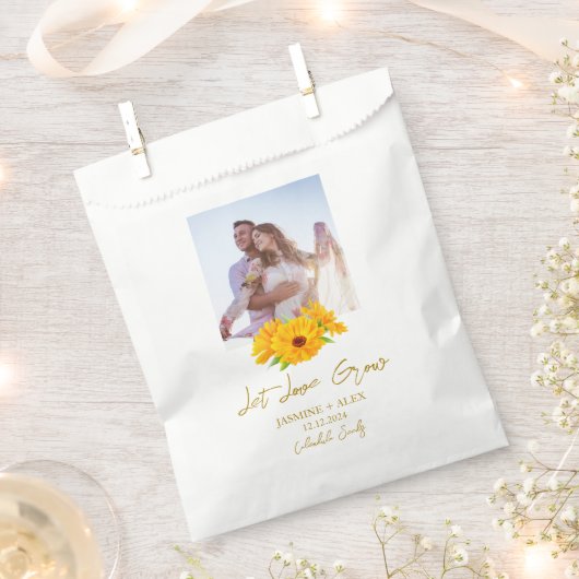Let Love Grow l Calendula Seeds Photo Wedding Bedankzakje (Geknipt)