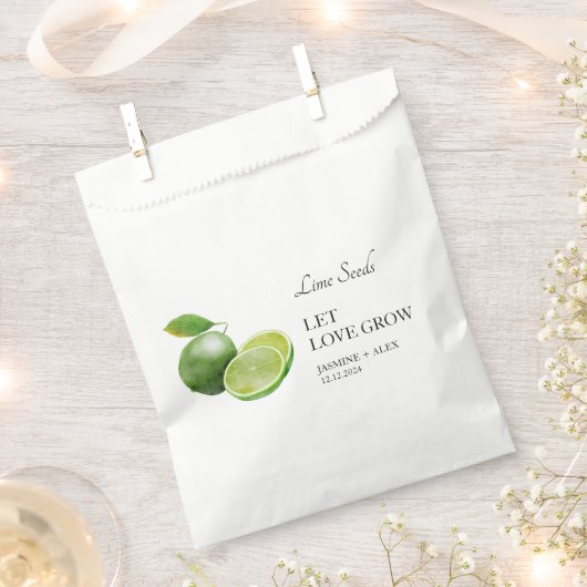Let Love Grow | Limoen Seed Wedding Favor Bag Bedankzakje (Geknipt)