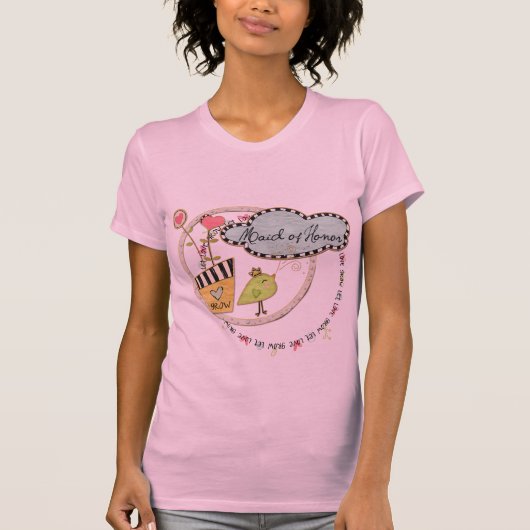 Let Love Grow Maid of Honor Shirt (Voorkant)