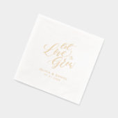 "Let love grow" modern calligraphy wedding Folie Servetten (Links)
