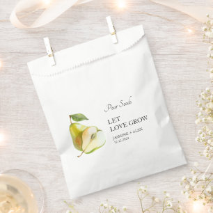 Let Love Grow   Pear Seed Bruiloft Favor Bag Bedankzakje