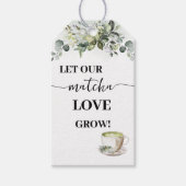 Let Love Grow Plant Gift Eucalyptus Matcha Favor Cadeaulabel (Voorkant)