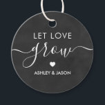 Let Love Grow, Plant Gift Tag, Wedding Chalkboard Bedankjes Labels<br><div class="desc">These are the perfecte little gift tags. You can customize front and back text.</div>