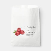 Let Love Grow | Raspberry Seed Bruiloft Favor Bag Bedankzakje (Voorkant)