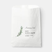 Let Love Grow | Rozemarijn Zaad Bruiloft Favor Bag Bedankzakje (Voorkant)